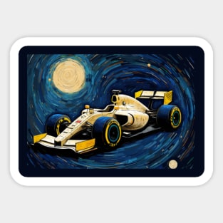 FORMULA 1 BOLIDE, Van Gogh style, F1, grand prix, 2024 Sticker